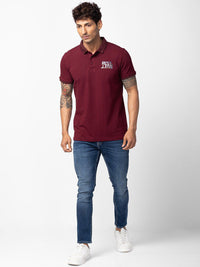 SPYKAR Men Polo Collar Slim Fit Cotton T-shirt