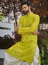 See Designs Geometric Woven Design Mandarin Collar Straight Kurta