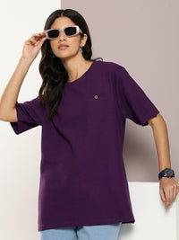 DILLINGER Women Pure Cotton  Oversized T-shirt