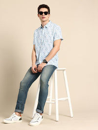 Being Human Pure Cotton Slim Fit Ethnic Motifs Printed Casual Shirt