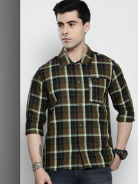 The Indian Garage Co Men Tartan Checked Casual Shirt
