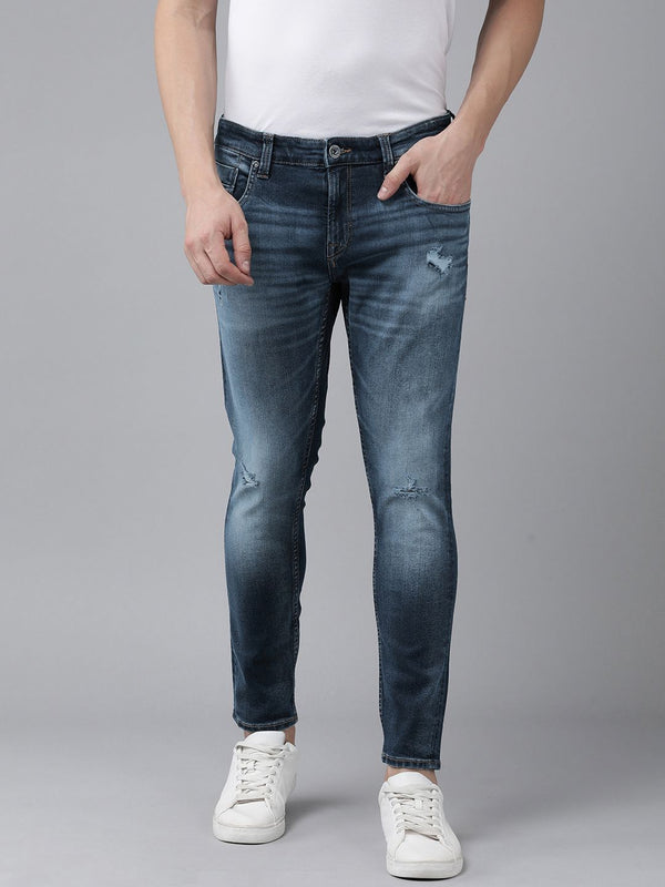 SPYKAR Men Kano Skinny Fit Mildly Distressed Heavy Fade Stretchable Jeans