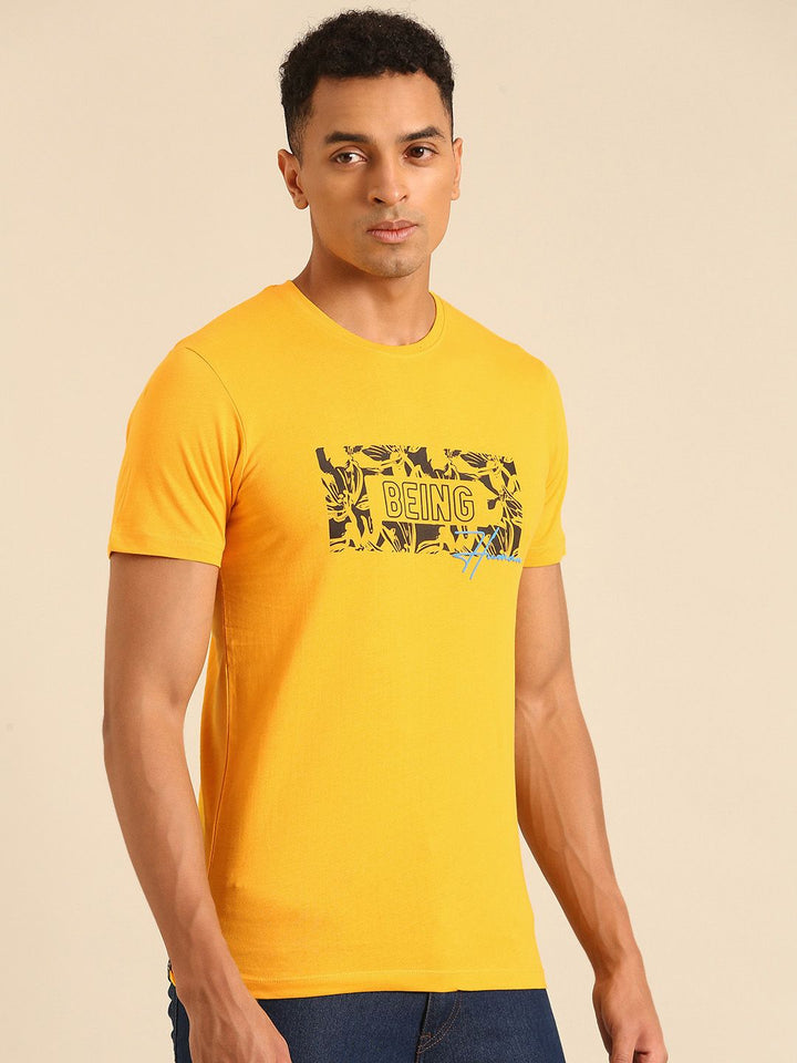Being Human Typography Printed Pure Cotton T-shirt