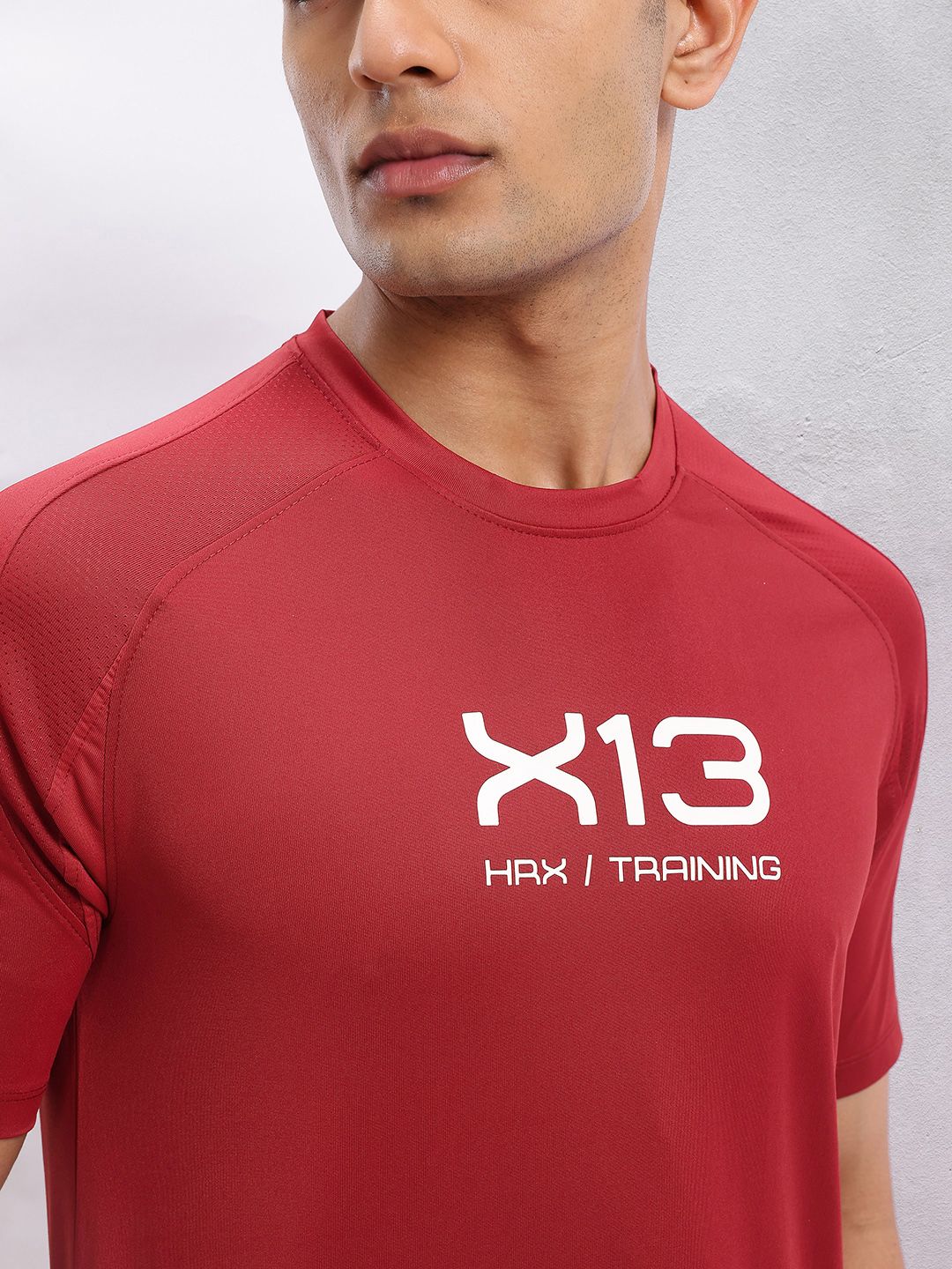 HRX by Hrithik Roshan Typography Printed Raglan Sleeves Rapid-Dry Training T-shirt