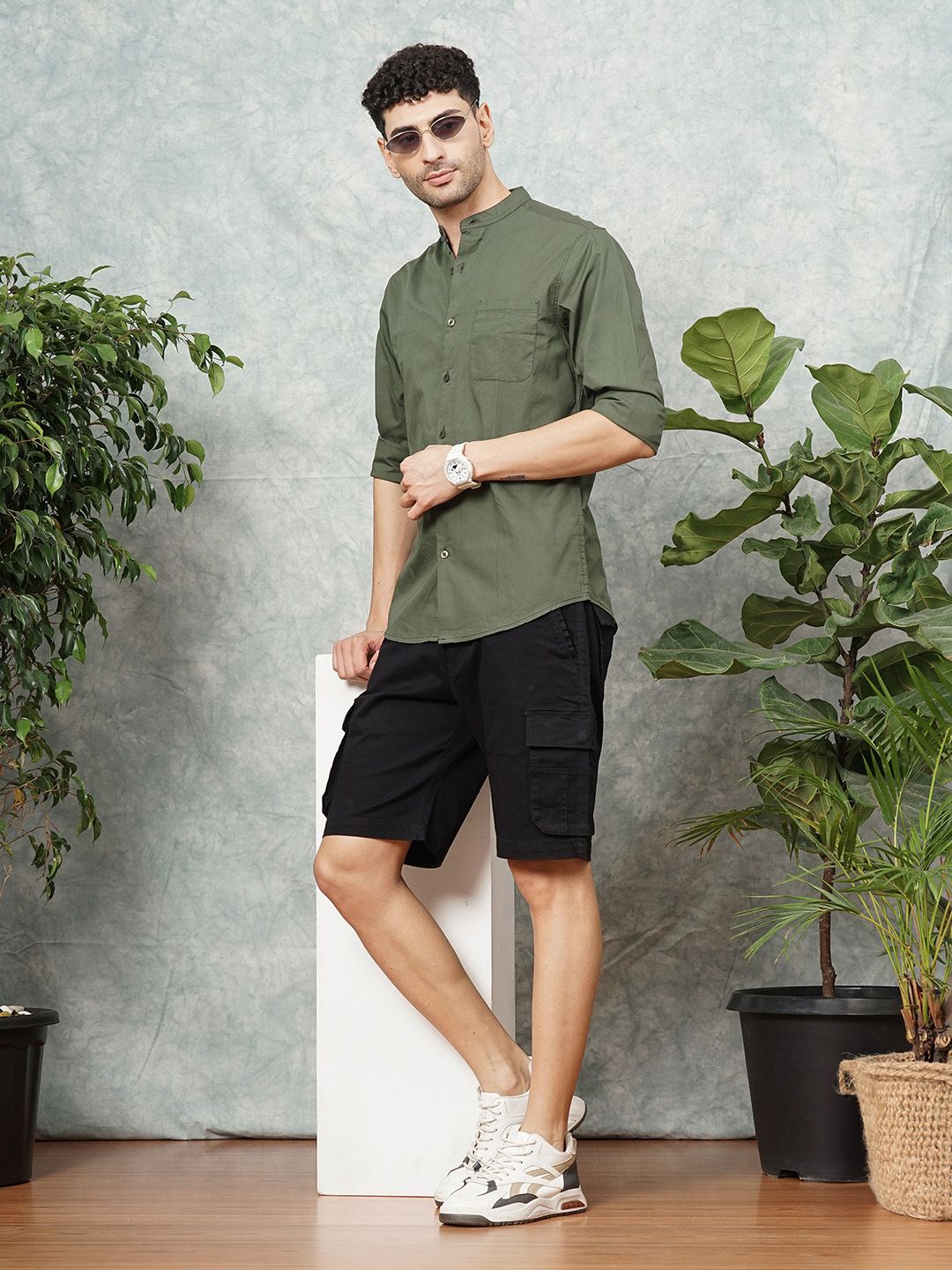 The Indian Garage Co Men Regular Fit Opaque Casual Shirt