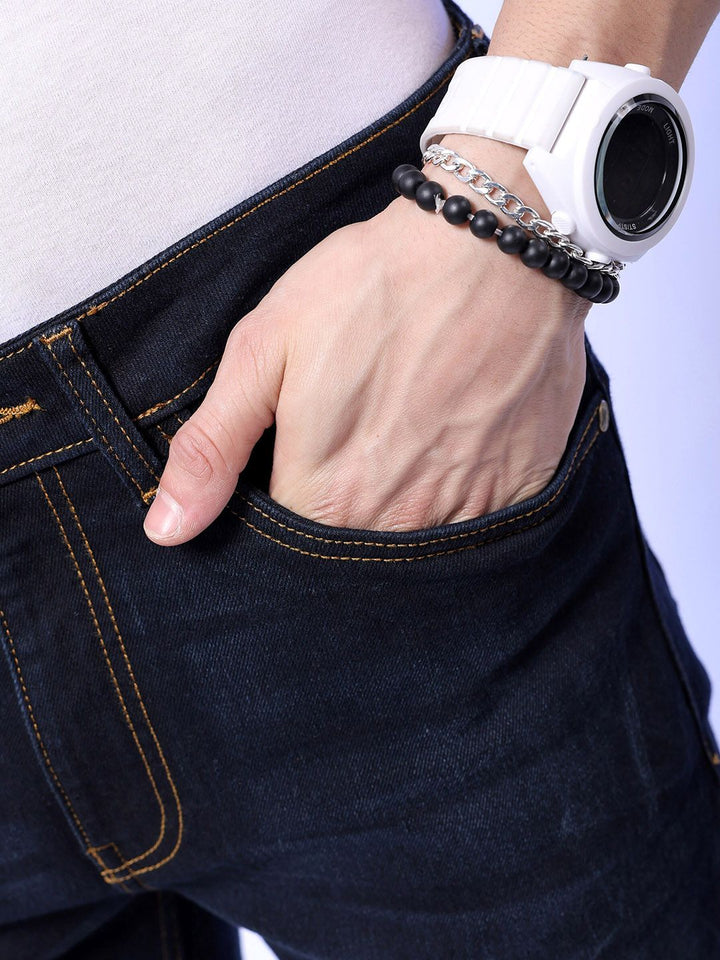The Indian Garage Co Blue Men Mid-Rise Slim Fit Light Fade Stretchable Jeans