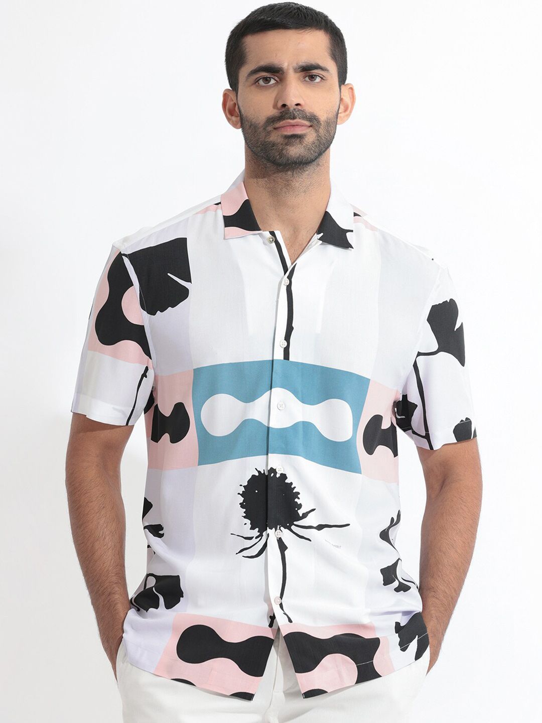 RARE RABBIT Men Ansel Slim Fit Abstract Printed Shirt