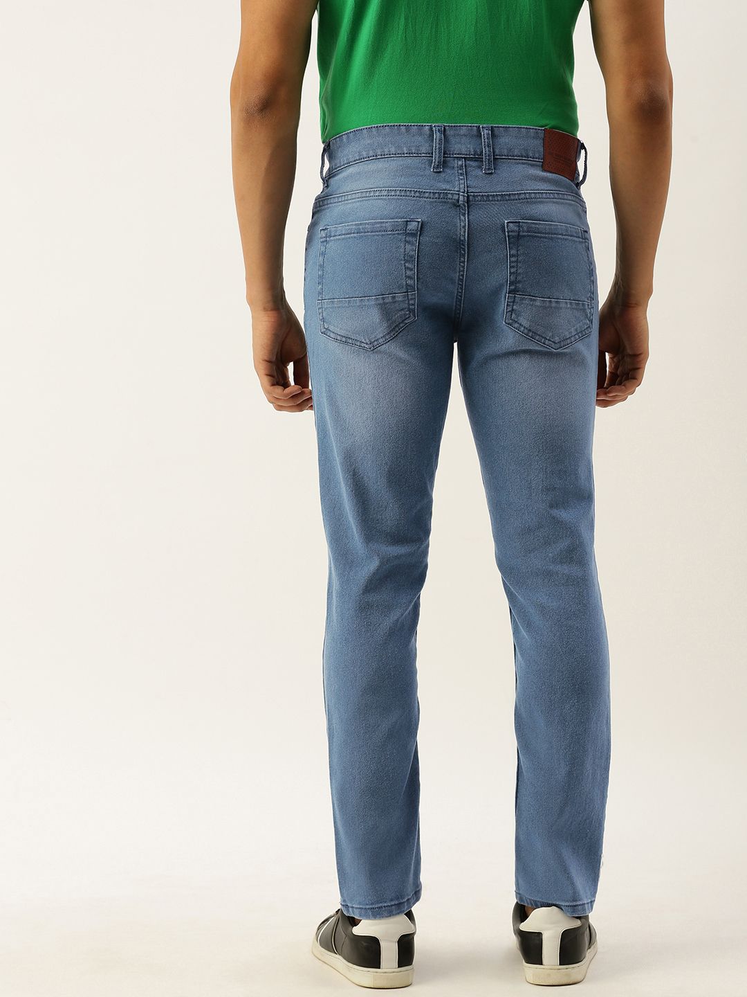 The Indian Garage Co Men Blue Slim Fit Low-Rise Clean Look Stretchable Jeans
