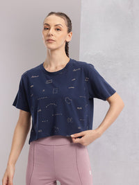 HRX by Hrithik Roshan Typography Printed Drop-Shoulder Sleeves Yoga T-Shirt