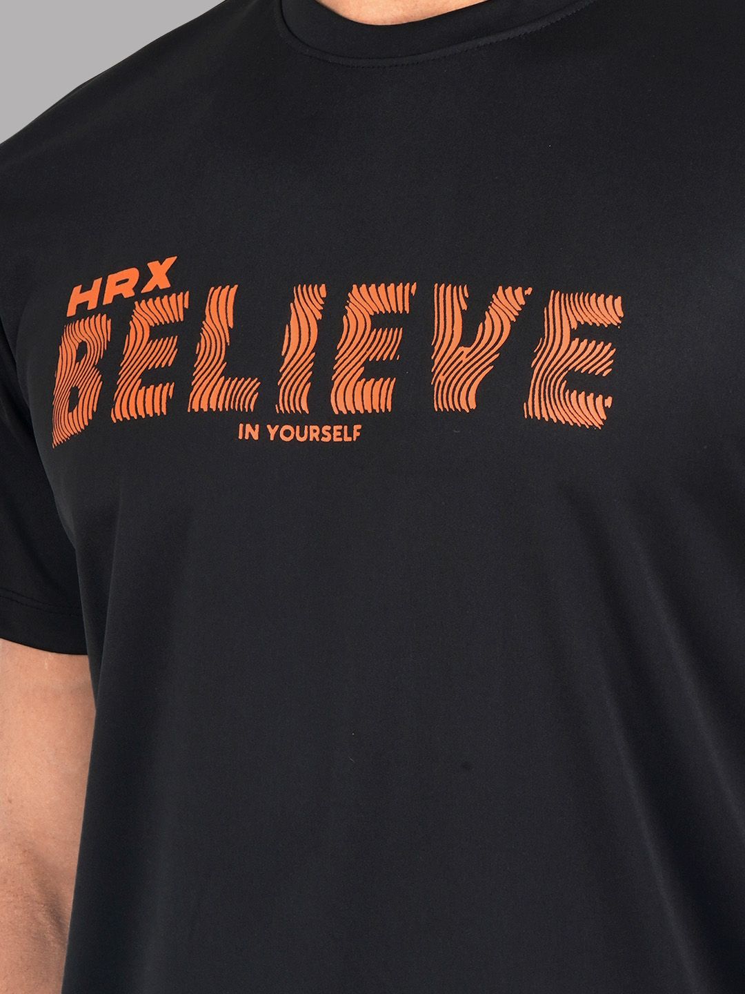 HRX by Hrithik Roshan Couple Collection Typography Printed Rapid-Dry Training T-shirt