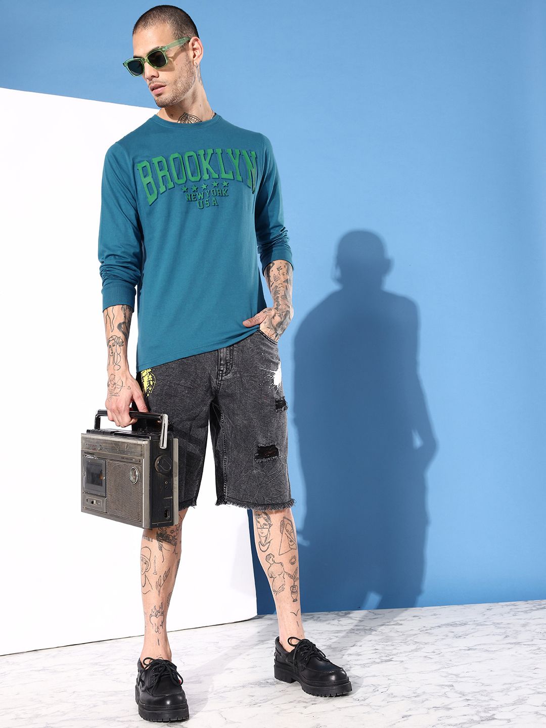 DILLINGER Men Typography Printed Regular Fit T-shirt