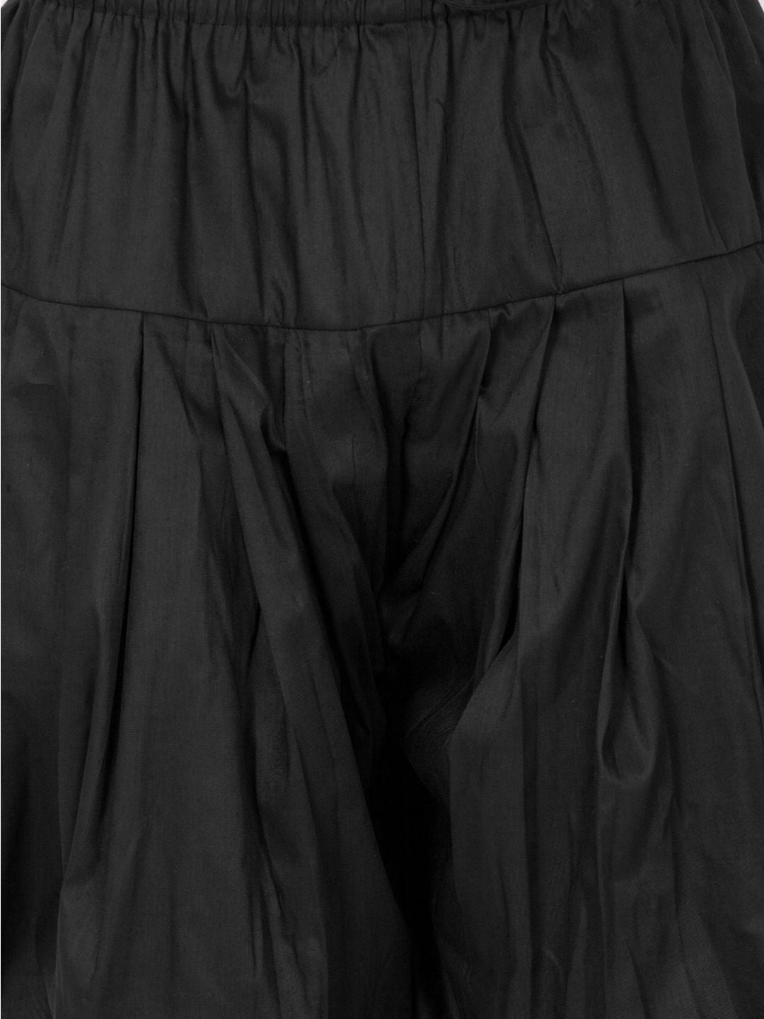 VASTRAMAY Men Black Solid Dhoti