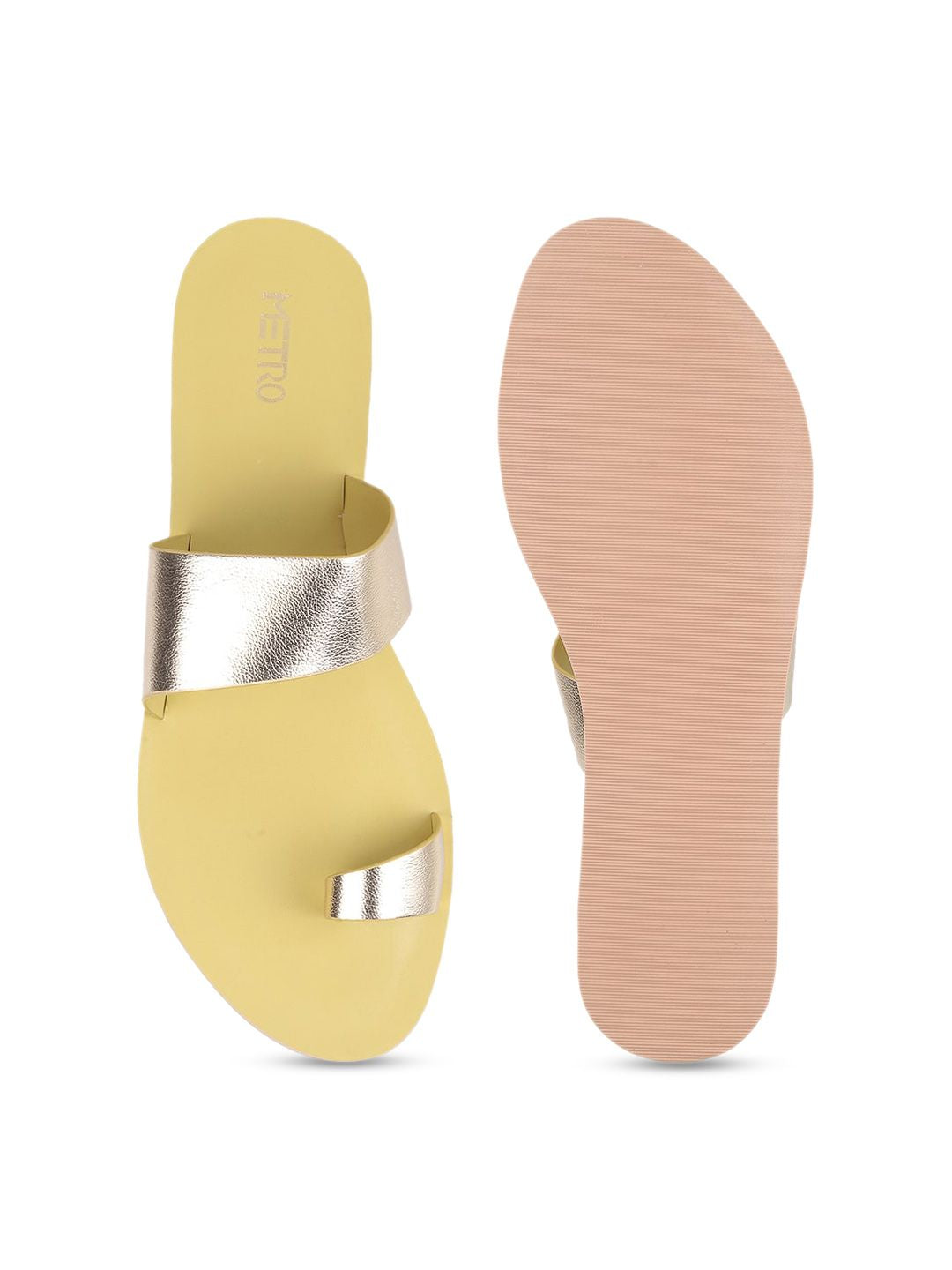 Metro Textured One Toe Flats