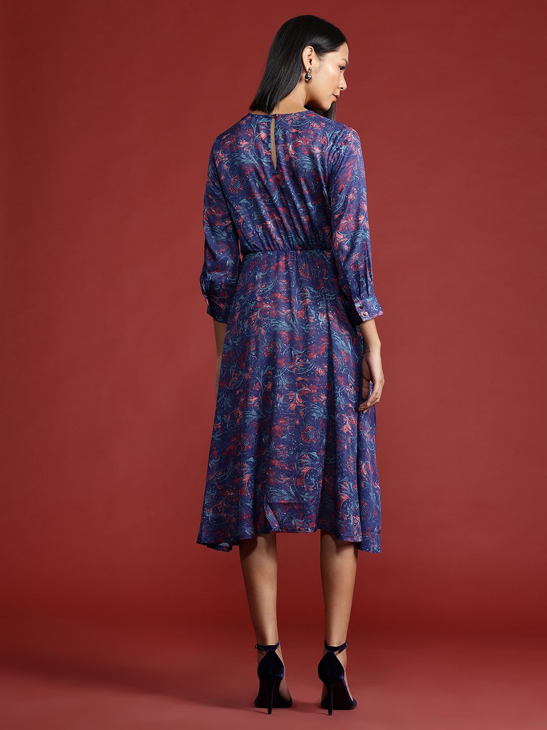 all about you Floral Print Fit & Flare Dress
