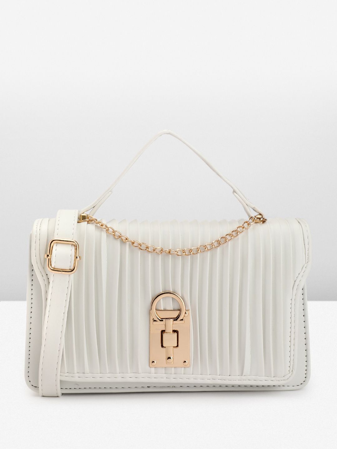 DressBerry Textured Structured Satchel