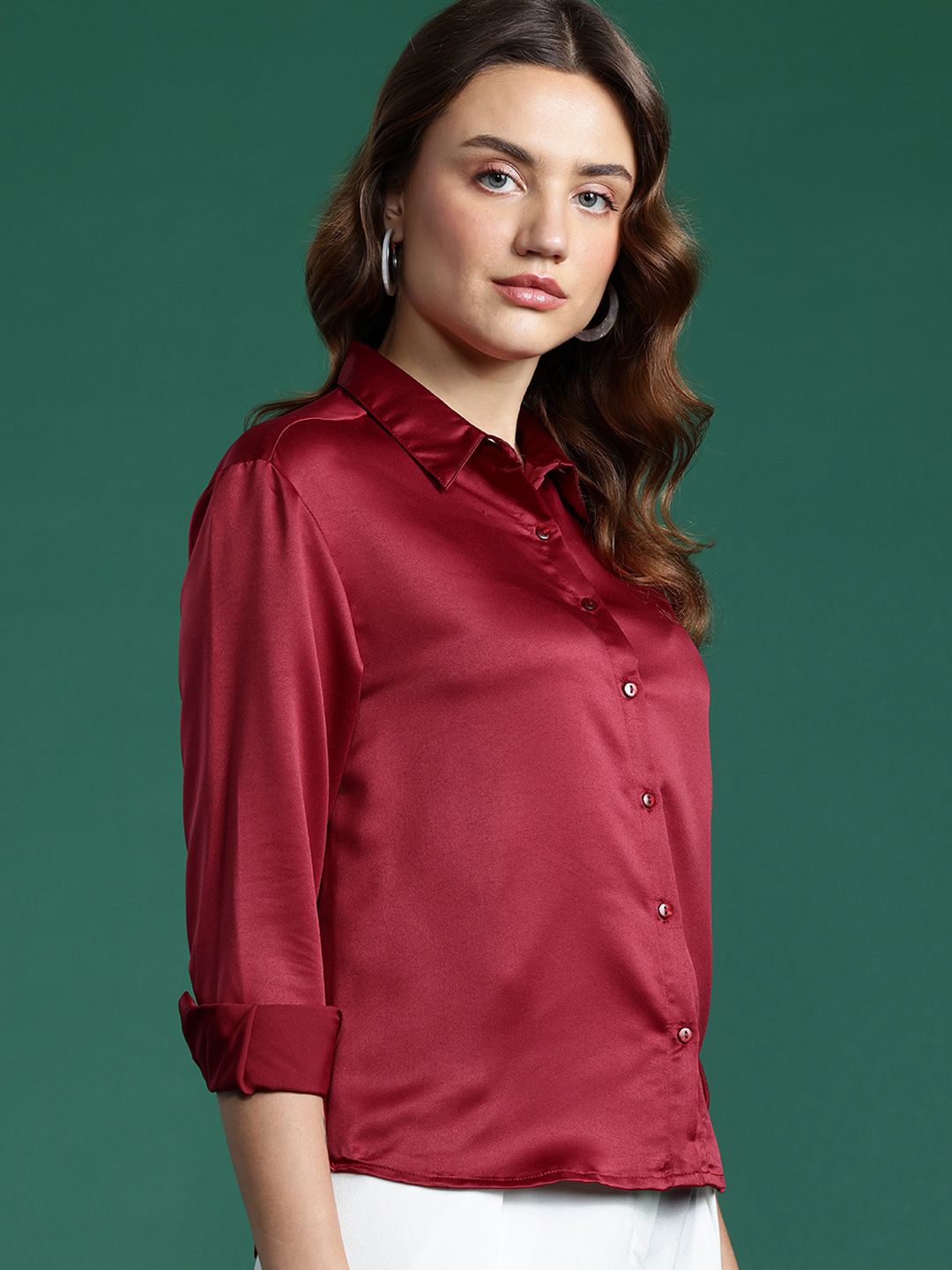 DressBerry Casual Satin Shirt