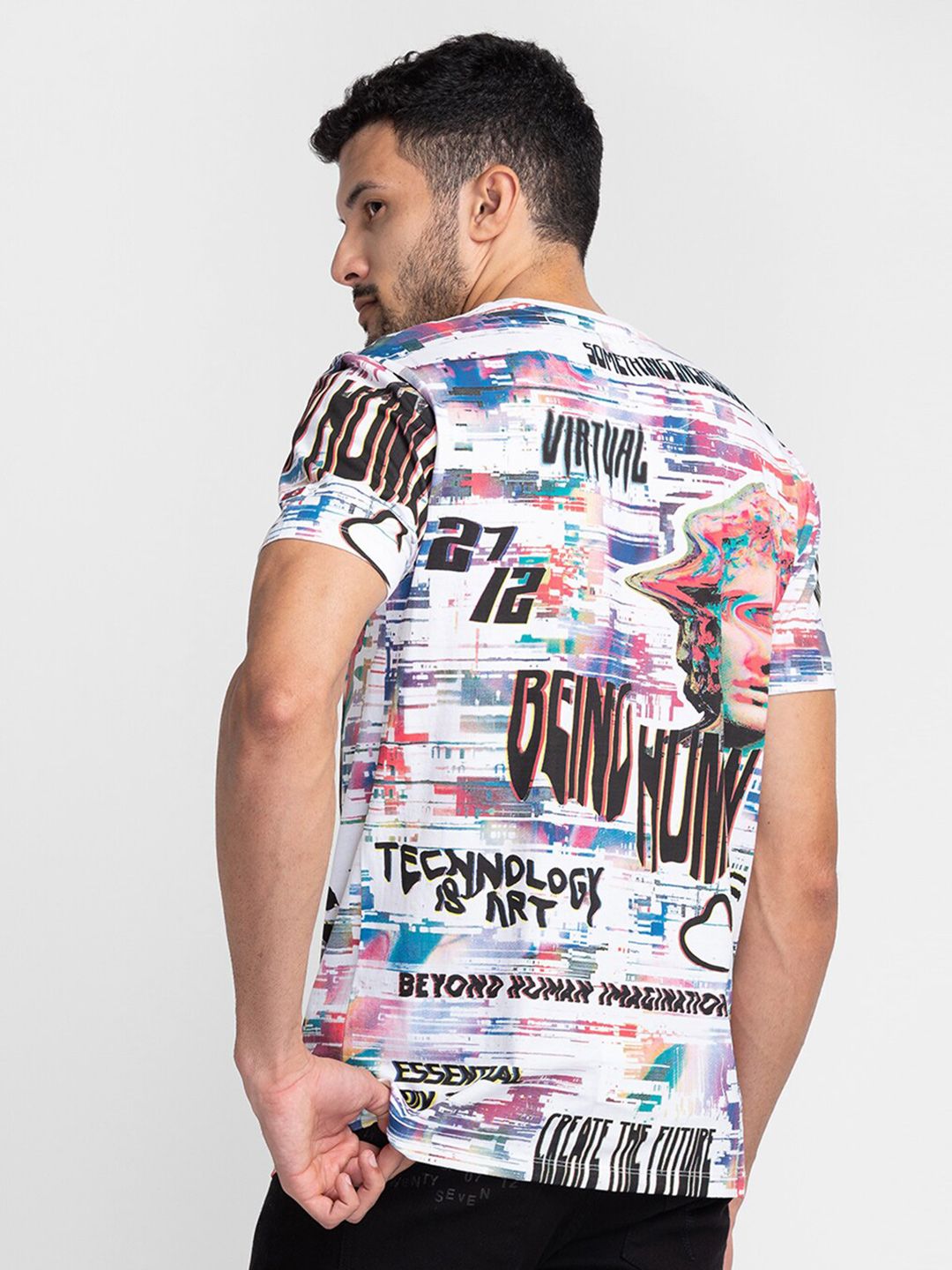Being Human Typography Printed Round Neck T-shirt