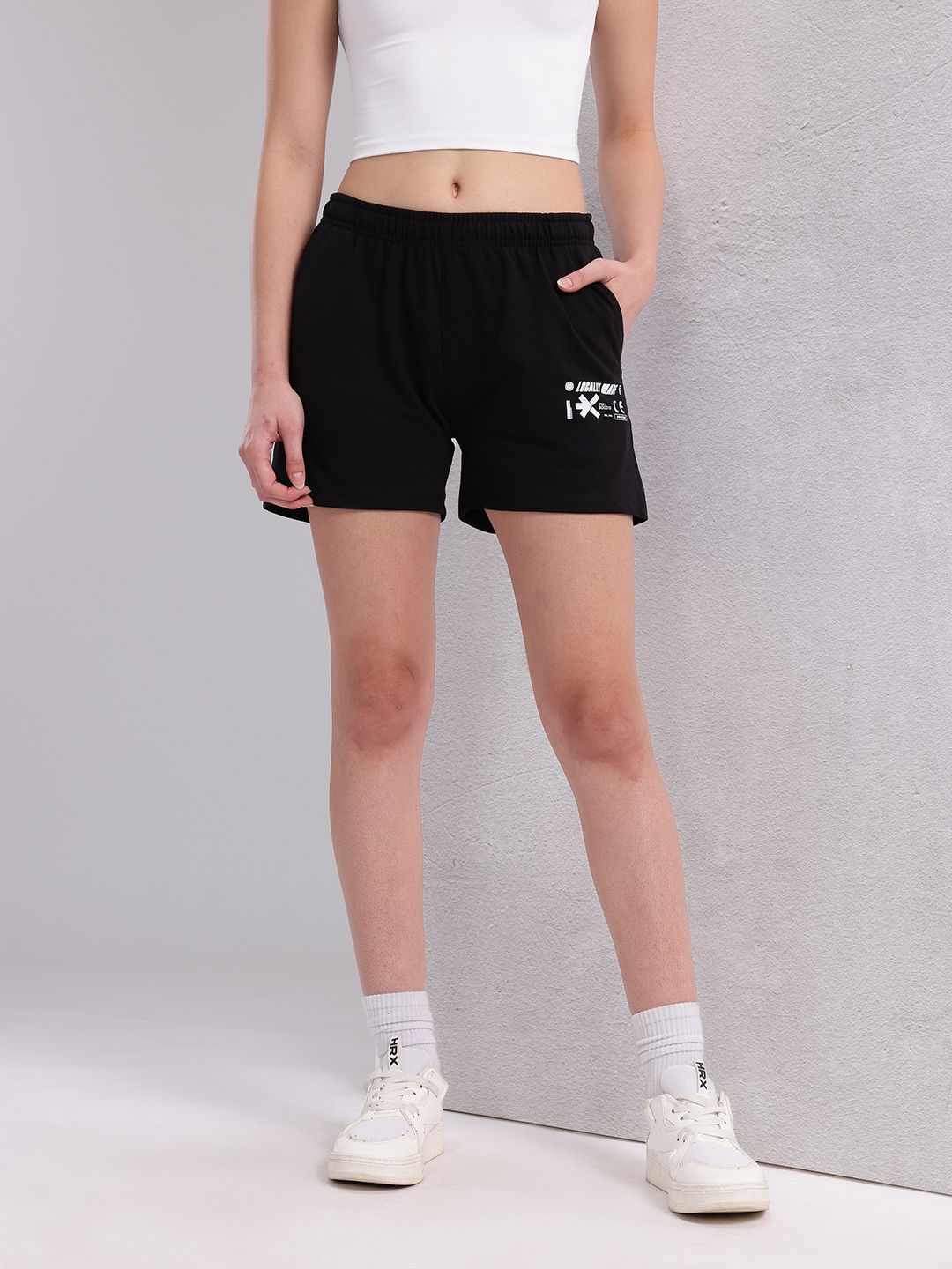 HRX by Hrithik Roshan Women Typography Printed Shorts