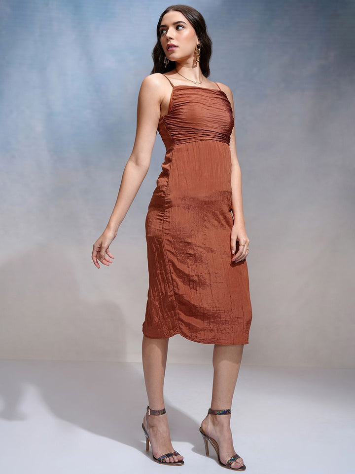 ESPYR By Tokyo Talkies Women Shoulder Straps Sheath Midi Dress