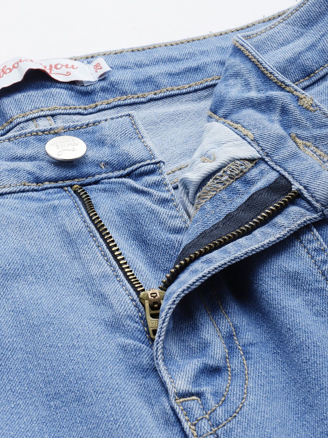 all about you Women Straight Fit Light Fade Stretchable Jeans
