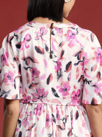 all about you Floral Print A-Line Midi Dress