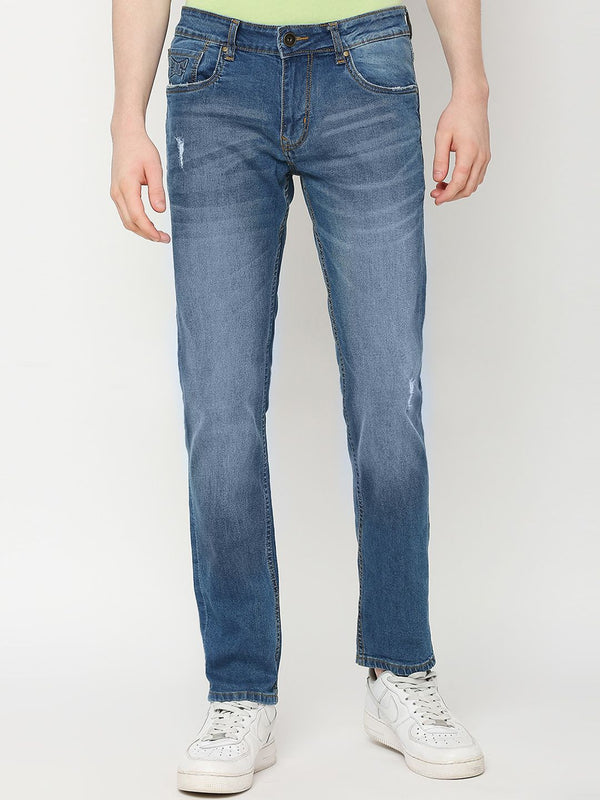 Being Human Men Slim Fit Mid-Rise Clean Look Heavy Fade Stretchable Jeans