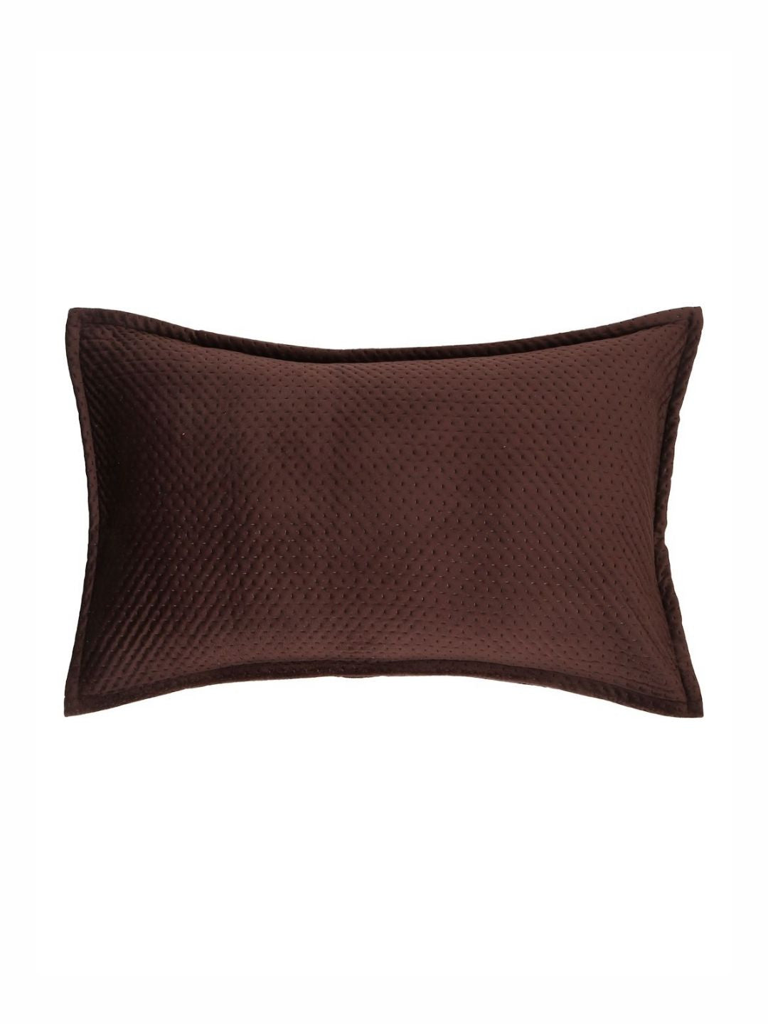 HOSTA HOMES Brown 2 Pieces Self Design Rectangle Shaped Pillow Covers