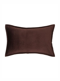 HOSTA HOMES Brown 2 Pieces Self Design Rectangle Shaped Pillow Covers