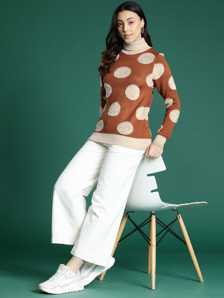 DressBerry Turtle Neck Self-Designed Pullover