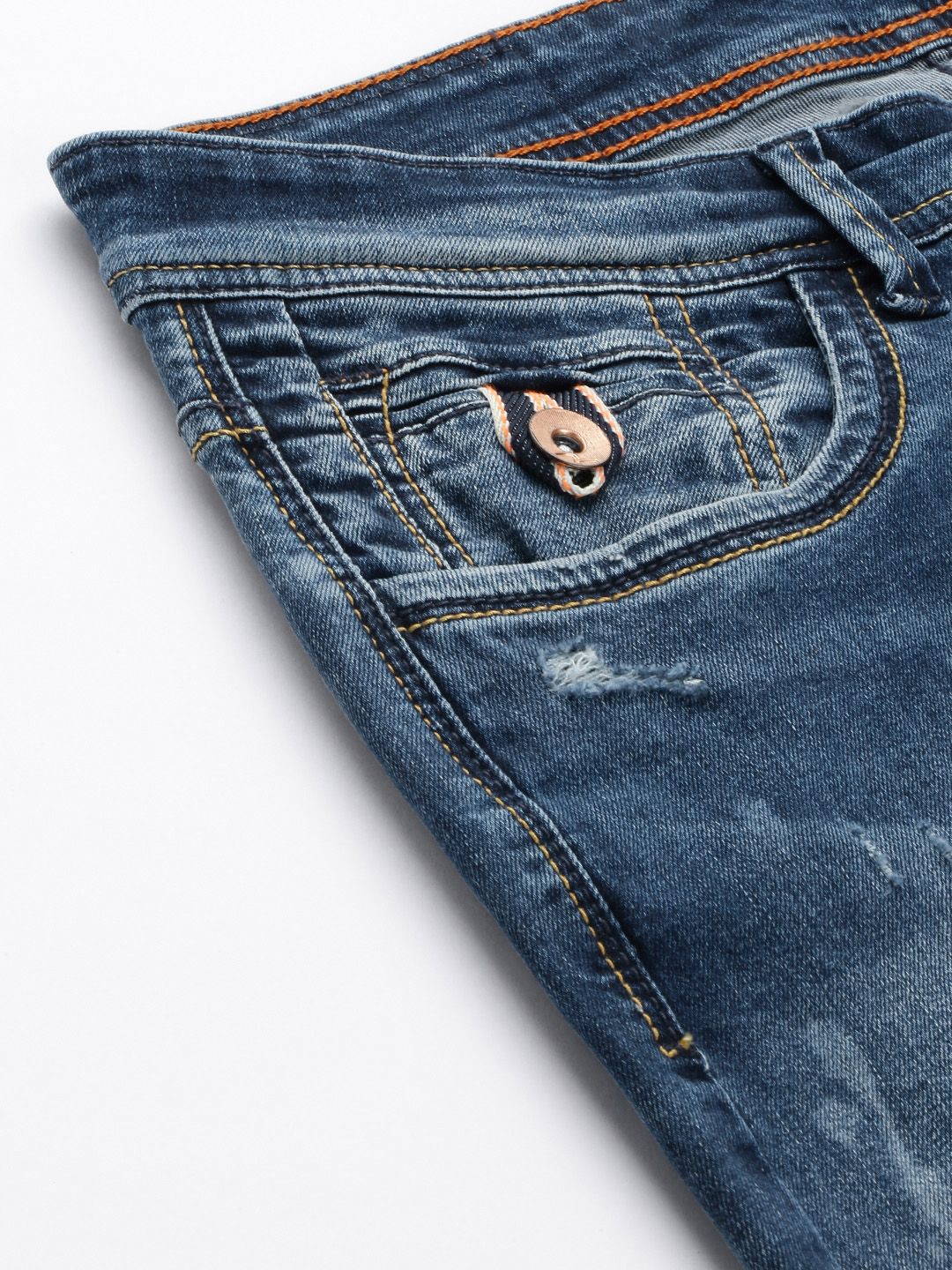 SPYKAR Men Kano Skinny Fit Mildly Distressed Heavy Fade Stretchable Jeans