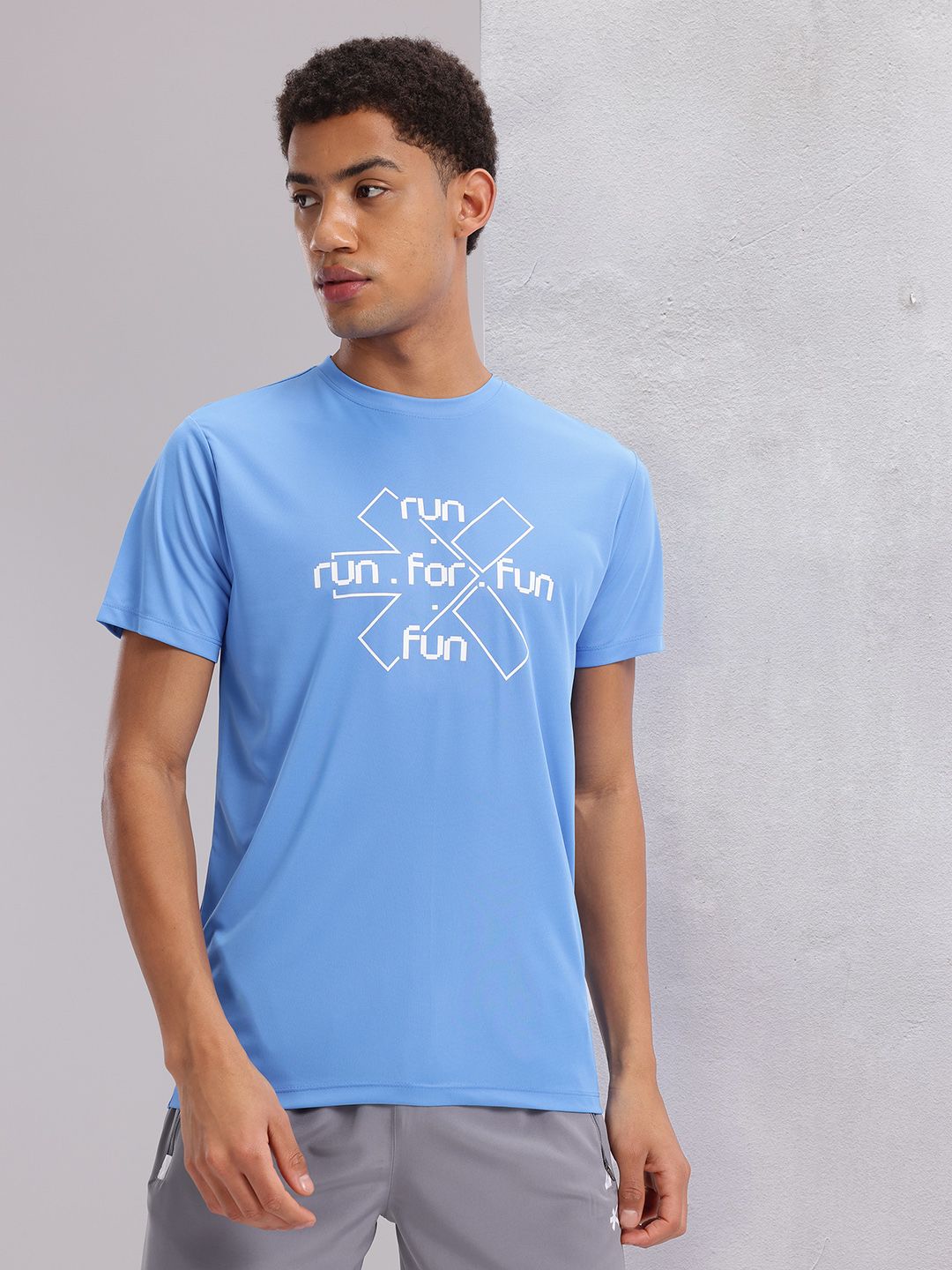 HRX by Hrithik Roshan Brand Logo Print Rapid-Dry Running T-shirt