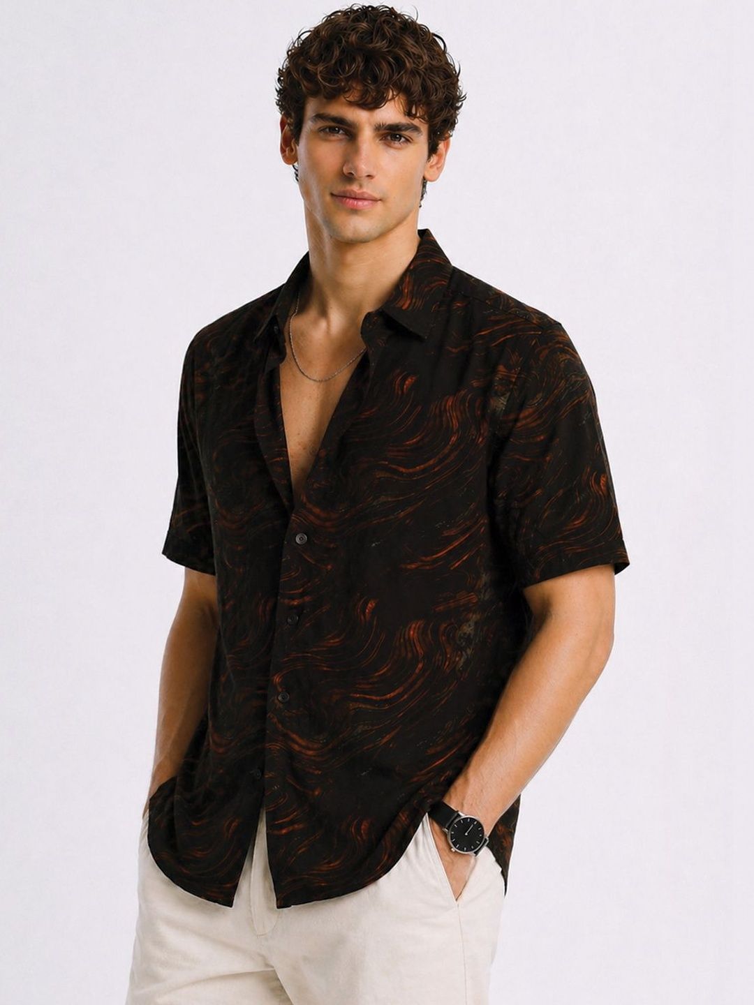 ADRO Men Standard Printed Casual Shirt