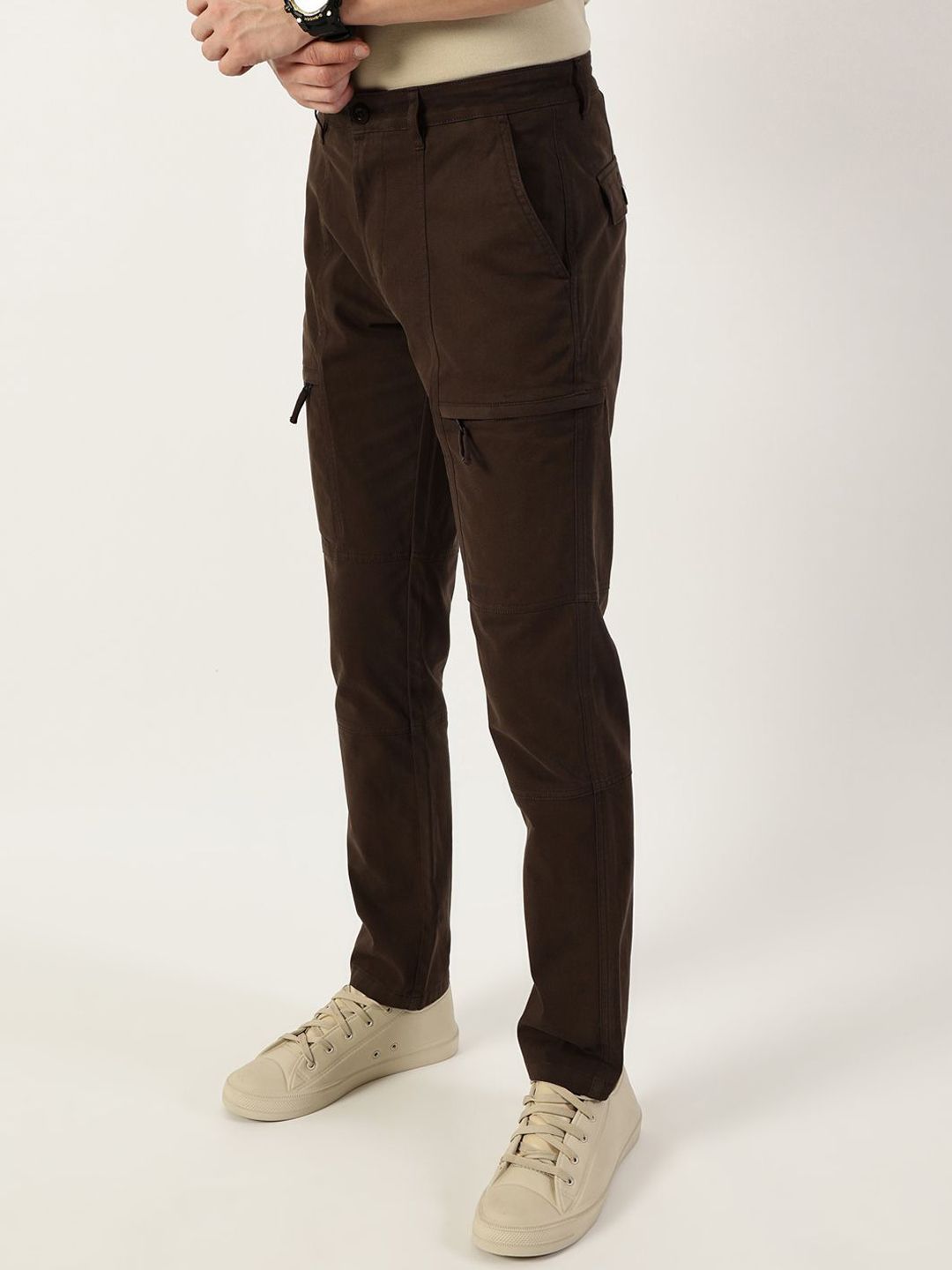 Thomas Scott Men Smart Fit Mid-Rise Trousers