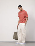 ether Zen Cotton Printed Drop-Shoulder Sleeves Relaxed Fit T-shirt