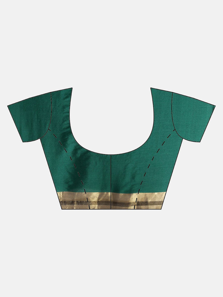 Saree mall Green & Red Solid Saree