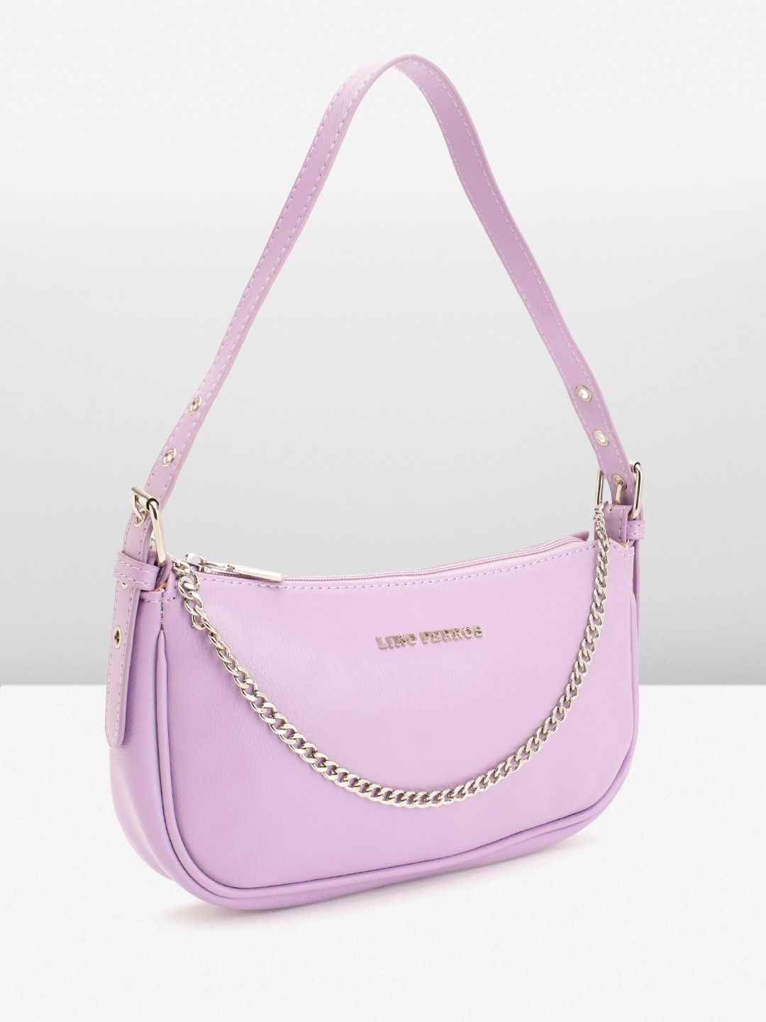 Lino Perros Textured Structured Shoulder Bag With Chain Detail