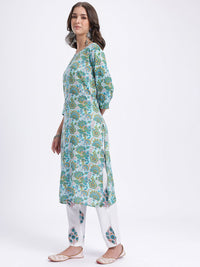 Anouk Ethnic Motifs Print Kurta With Trousers & With Dupatta
