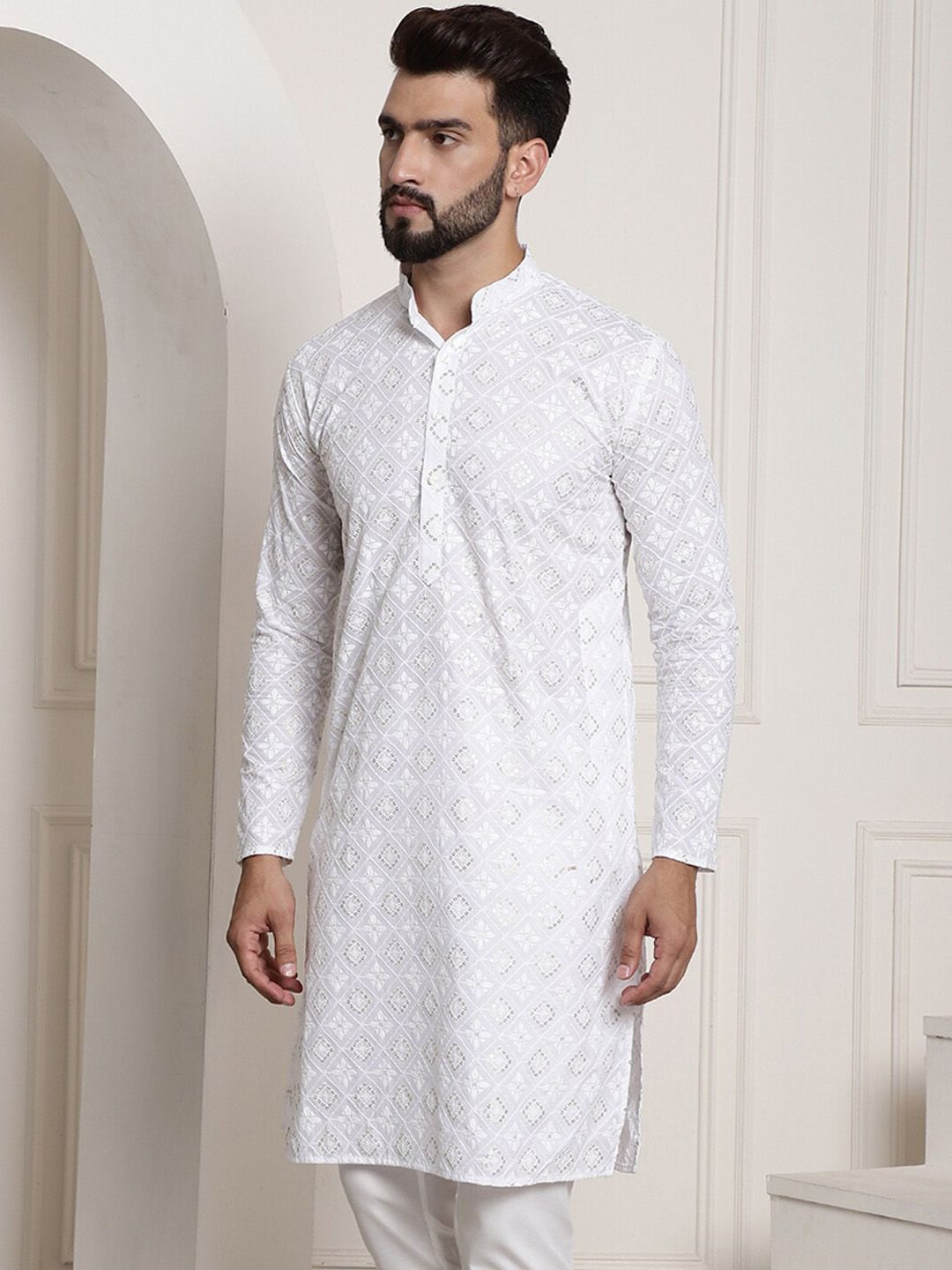 SOJANYA Printed Chikankari Kurta
