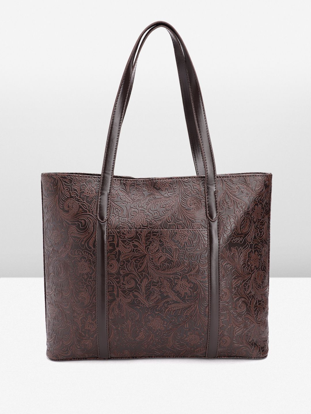 Lino Perros Floral Printed Structured Laptop Shoulder Bag