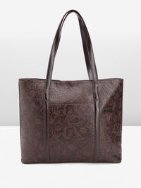 Lino Perros Floral Printed Structured Laptop Shoulder Bag