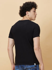 Being Human Men Typography Applique T-shirt