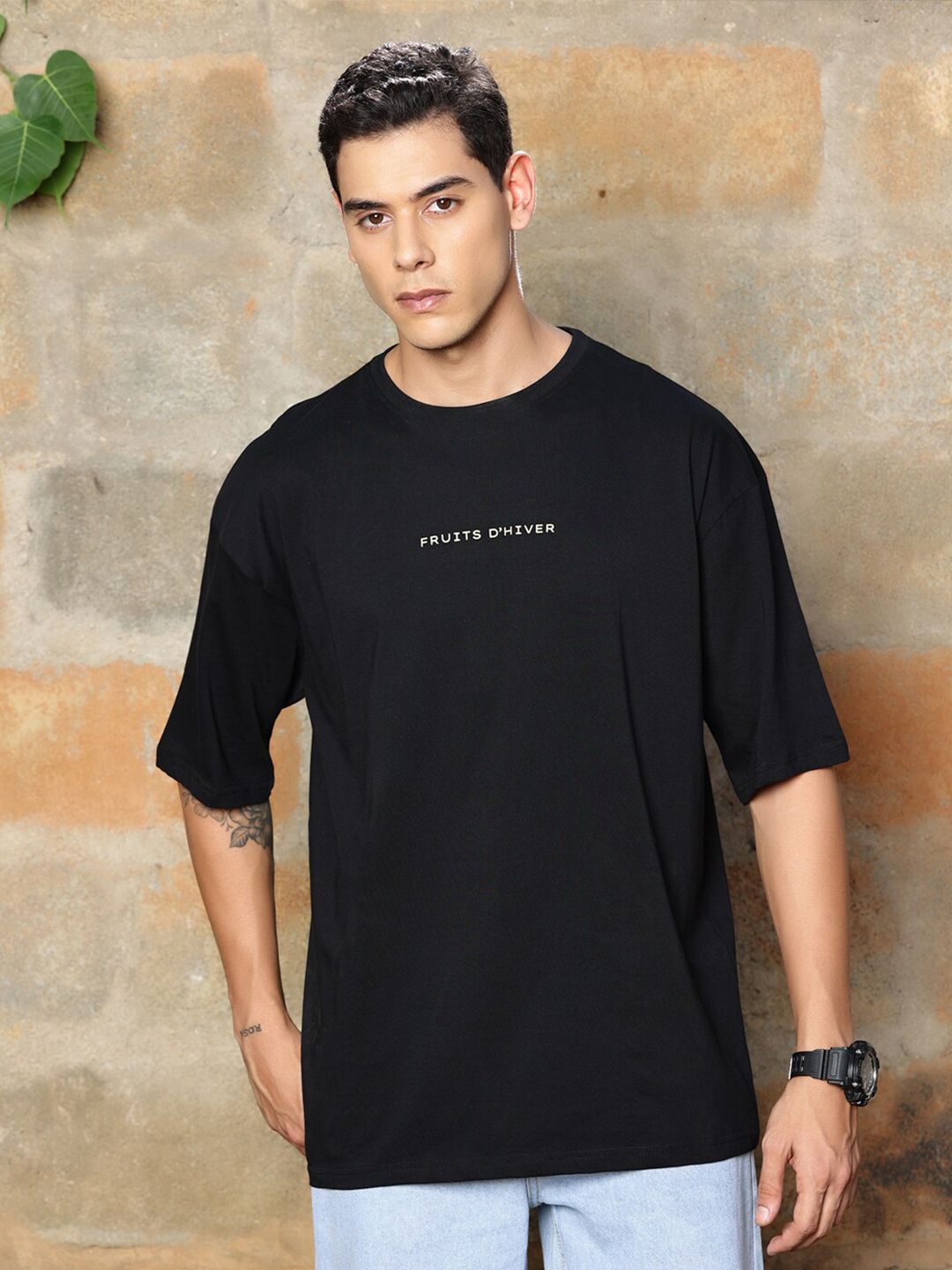 Thomas Scott Floral Printed Drop-Shoulder Sleeves Oversized Pure Cotton T-shirt