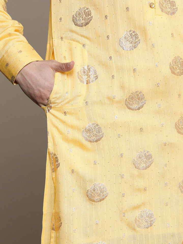 House of Pataudi Woven Design Regular Jashn Kurta
