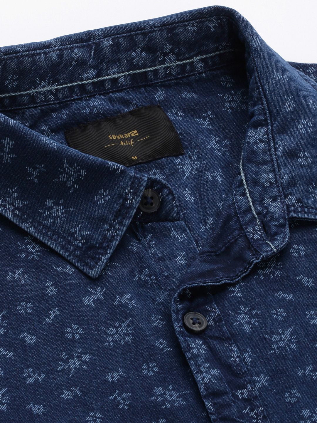 SPYKAR Men Pure Cotton Slim Fit Micro Ditsy Floral Printed Casual Shirt