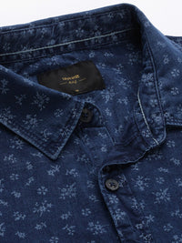 SPYKAR Men Pure Cotton Slim Fit Micro Ditsy Floral Printed Casual Shirt