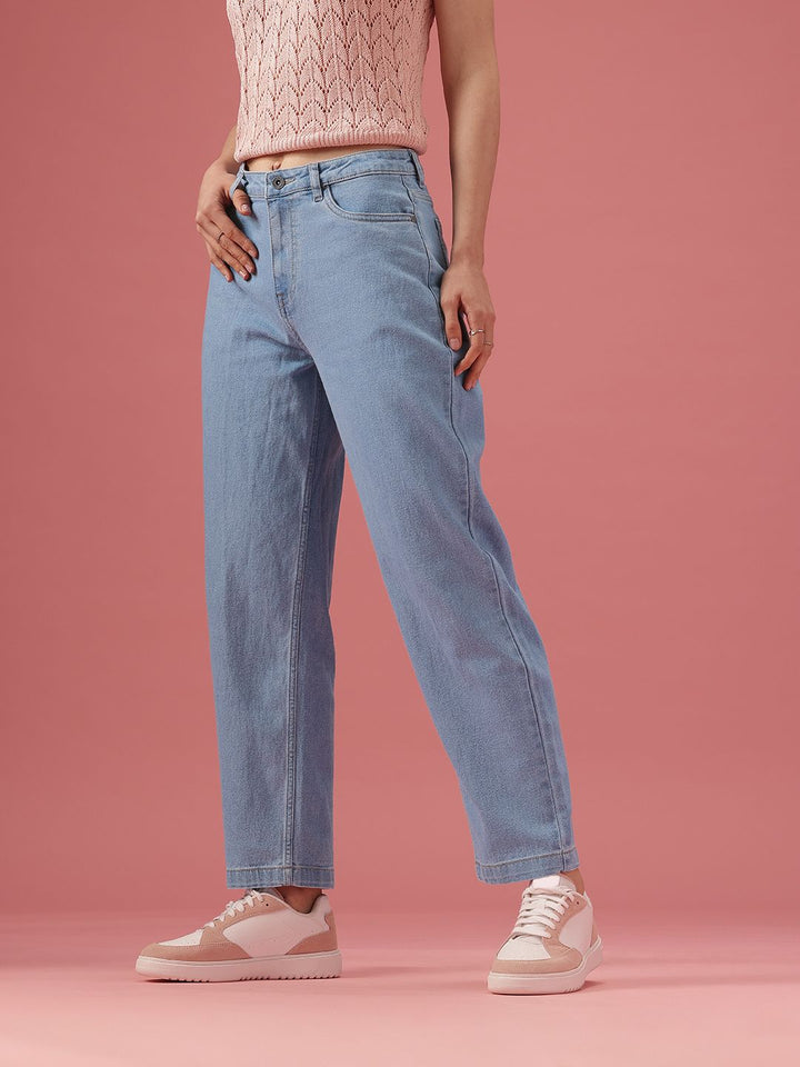 DressBerry Women High-Rise Light Fade Stretchable Jeans