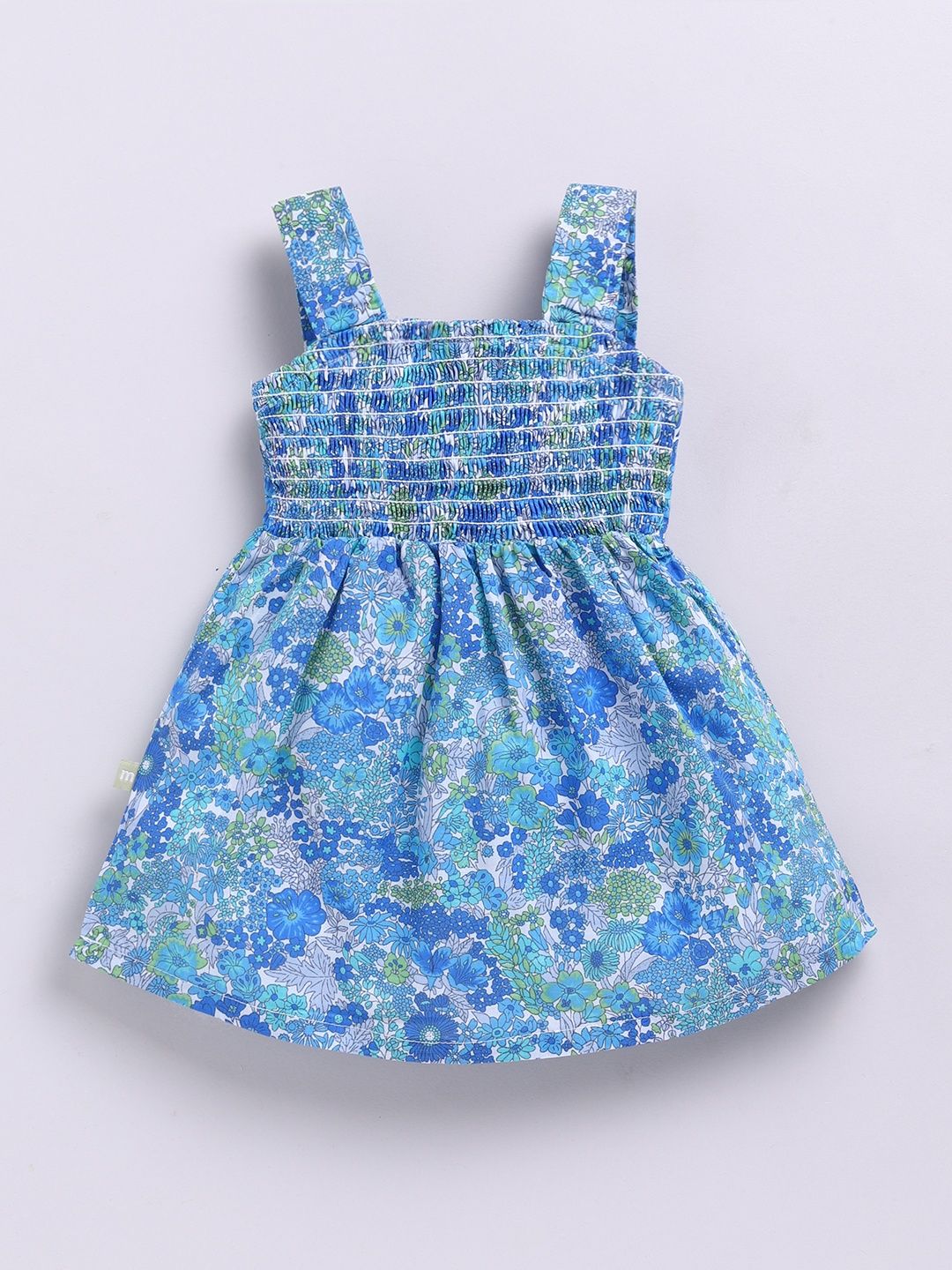 Moms Love Infant Girls Cotton Floral Print Fit & Flare Dress