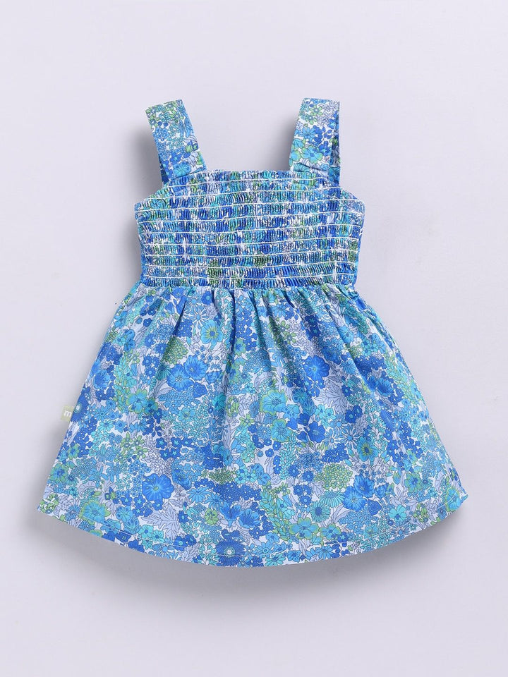 Moms Love Infant Girls Cotton Floral Print Fit & Flare Dress