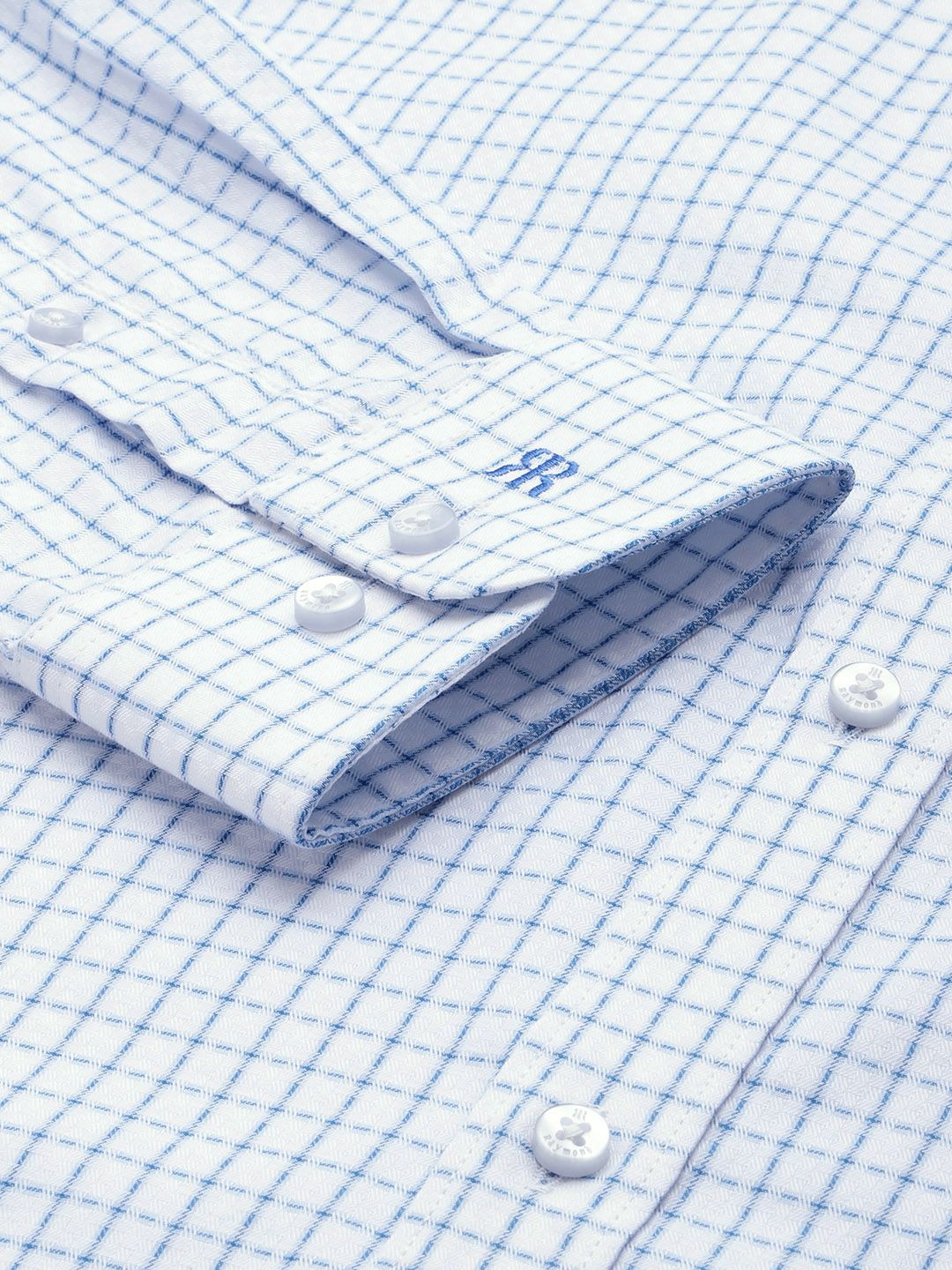 Raymond Pure Cotton Textured Slim Fit Opaque Formal Shirt