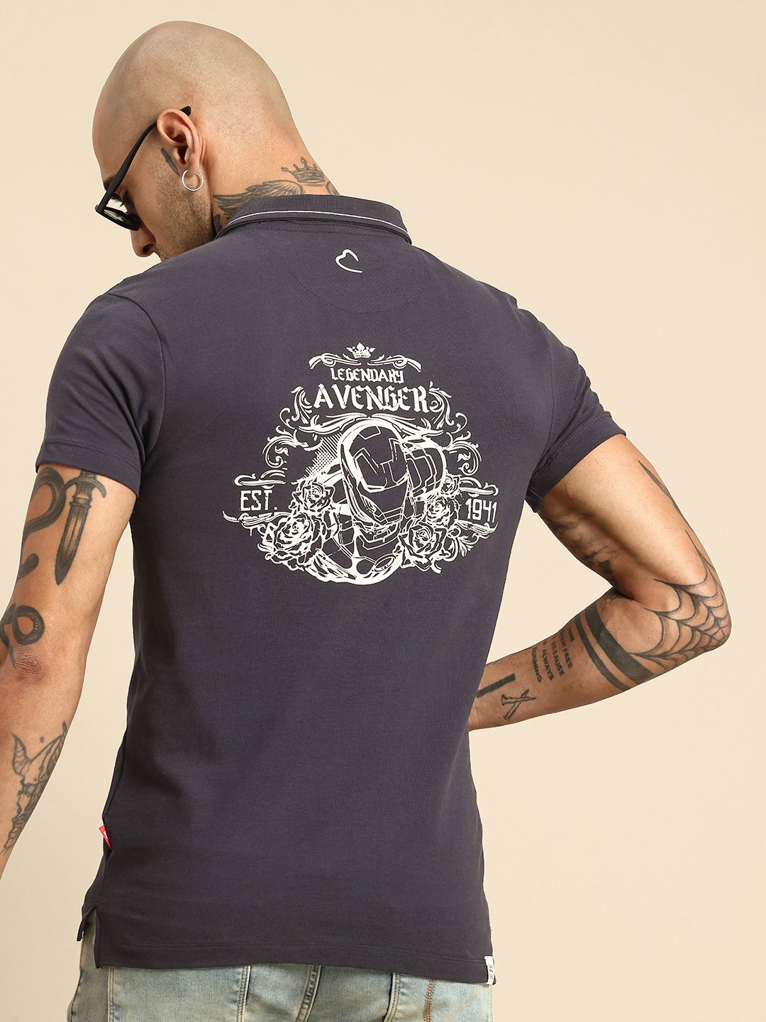 Being Human Pure Cotton Iron Man Printed Pocket T-shirt